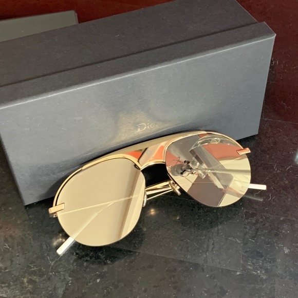 DIOR UNISEX Aviators ➡️NEW!! $695! Gold Aviators UNISEX Sunglasses AUTHENTIC! - Picture 12 of 14